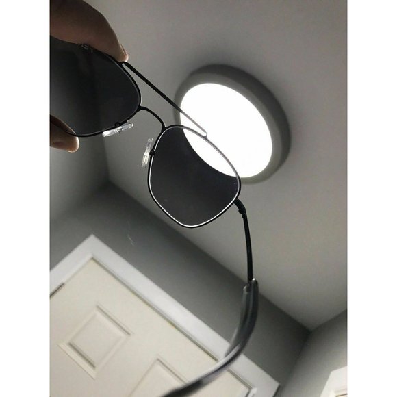 FENDI Sunglasses Bayonet Temples FS5217L Black Pilot Aviator Metal Italy - Picture 11 of 12